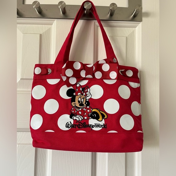 Authentic Disney Parks Minnie Mouse bag, red and white in good condition - Picture 1 of 13